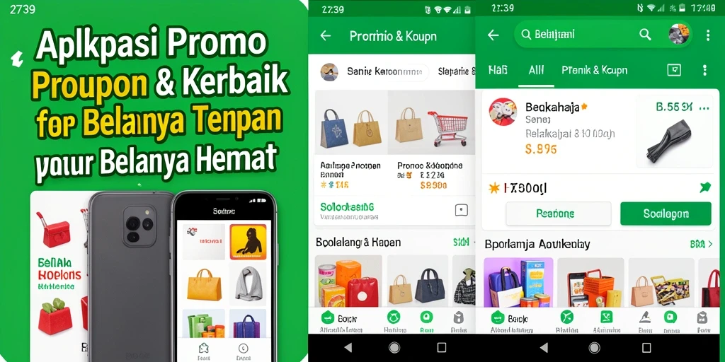 Tampilan antarmuka aplikasi 2739 dengan berbagai promo menawan.