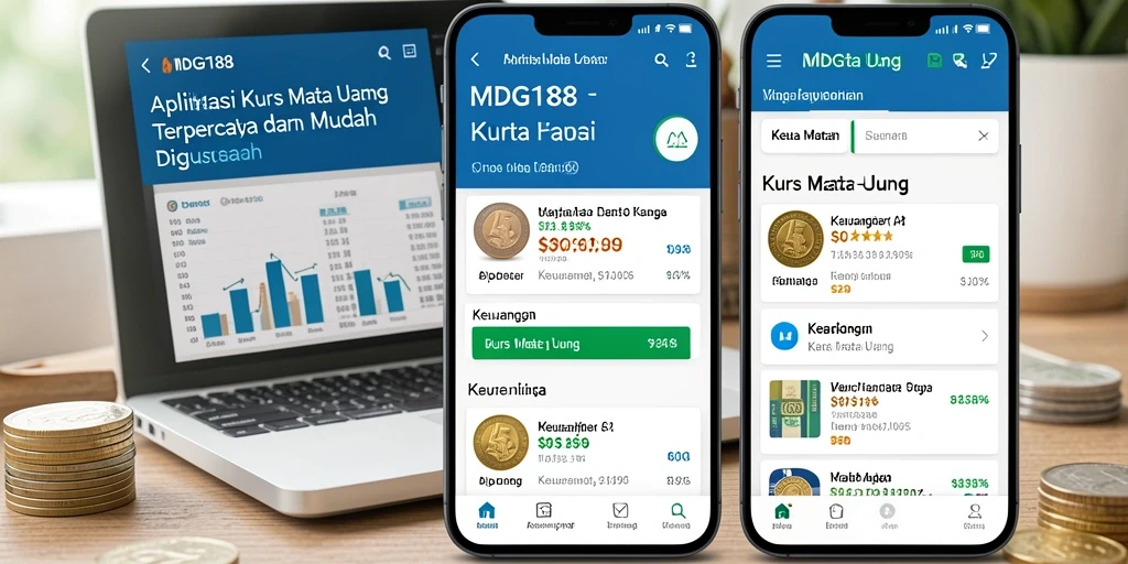 Tampilan antarmuka MDG188 yang intuitif untuk pemantauan kurs mata uang.