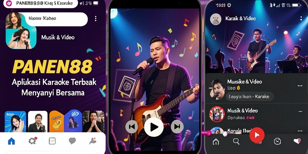 Antarmuka aplikasi PANEN88 yang menarik dan mudah digunakan untuk karaoke.