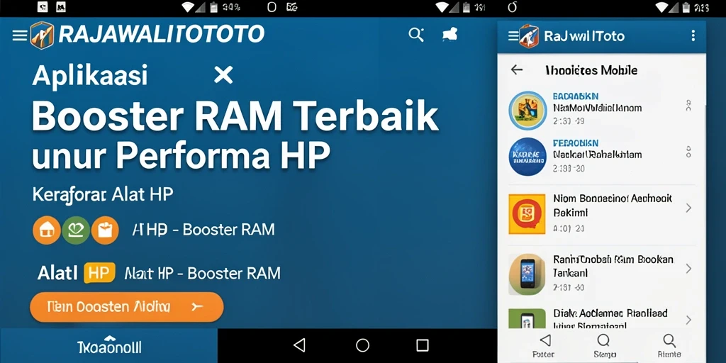 Tampilan antarmuka RAJAWALITOTO yang user-friendly untuk mengoptimalkan RAM.