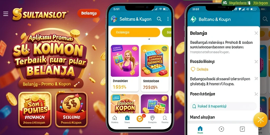 Tampilan antarmuka aplikasi SULTANSLOT untuk Promo & Kupon.