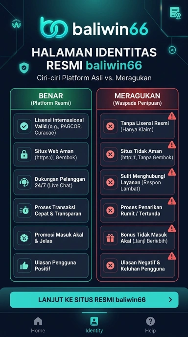 Halaman Resmi Baliwin66 untuk Pengguna Android